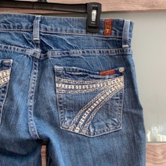 7 For All Mankind Dojo Allston Crochet Jeans - Picture 5 of 13